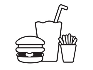 Fast food icon in vector iimage.