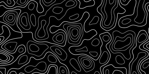 Fractal lines background. Topographic map like abstract backdrop. Topographic map pattern background vector. Abstract mountain terrain map background with abstract shape line texture.