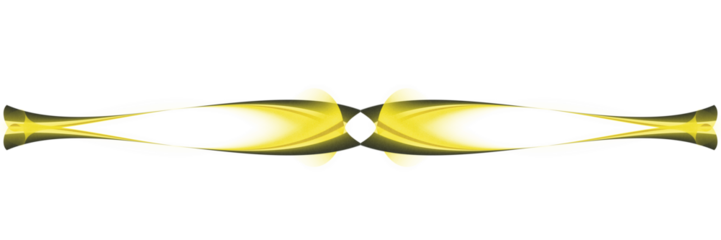 This image features a golden abstract symmetric wave pattern on a black background. The design appears fluid and dynamic, with mirrored curves and ribbon-like shapes forming a continuous ornamental 