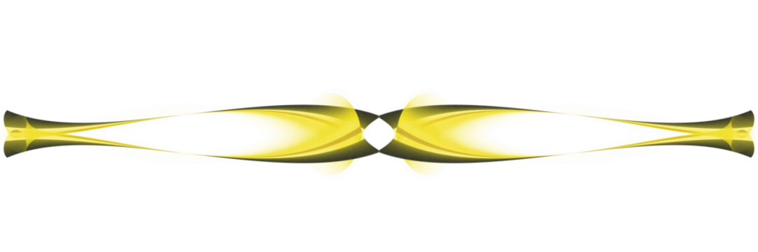 This image features a golden abstract symmetric wave pattern on a black background. The design appears fluid and dynamic, with mirrored curves and ribbon-like shapes forming a continuous ornamental 