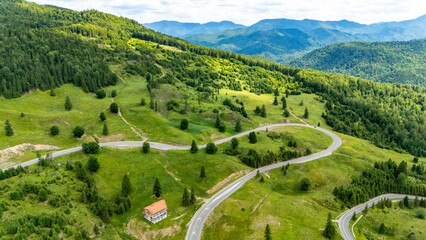 Musat Mountain Pass in Vrancea County, Romania