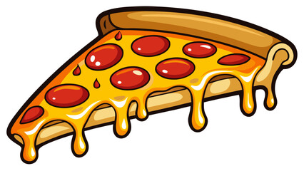 Pepperoni pizza slice