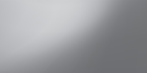 Silver foil background with metal mirror texture. Chrome gradient surface with light gloss. Vector aluminum grey sheet with reflection. Platinum