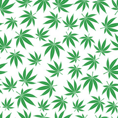 Fototapeta premium Cannabis Leaf Seamless Pattern