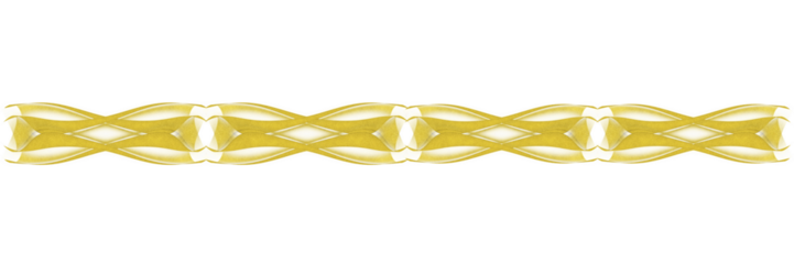 This image features a golden abstract symmetric wave pattern on a black background. The design appears fluid and dynamic, with mirrored curves and ribbon-like shapes forming a continuous ornamental 