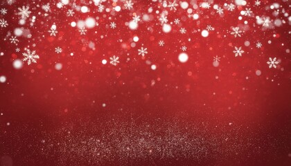 Winter wonderland celebration festive holiday season digital illustration bright red background enchanting snowflakes magical atmosphere for christmas cheer