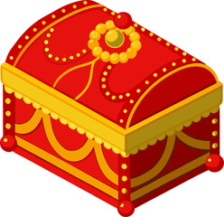 red box with gold and red beads Ottoman