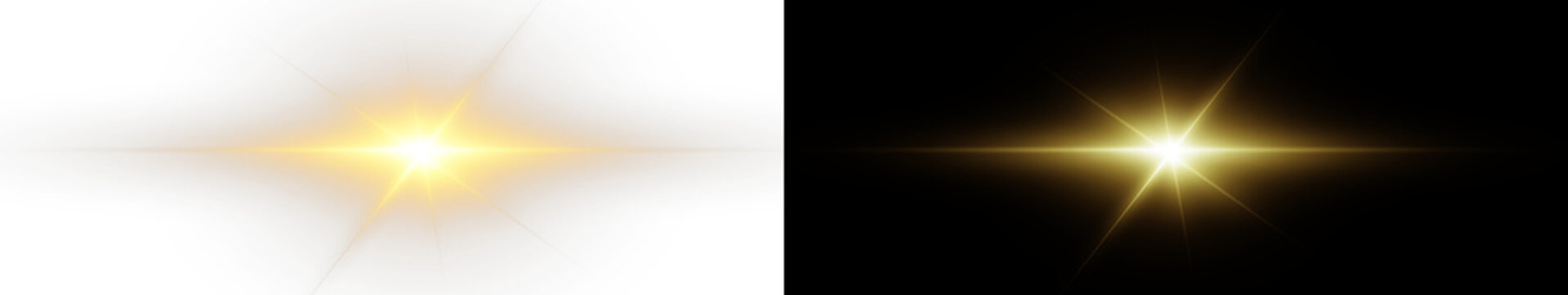 Png shine gold star. light with sparkle effect. Glowing yellow light, magic star sparks.