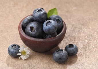 Blueberry are small, round, dark purple fruits that resemble grapes.