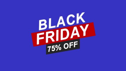 Black Friday 75 percent off sale. Mega sale banner for modern holiday discount promotion for online and retail shopping. - Powered by Adobe
