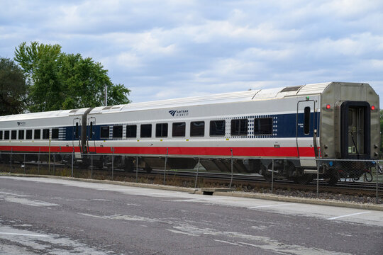 amtrak train on the railway