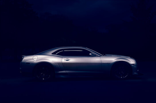 light painted camero car photography