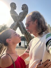 young couple in the park