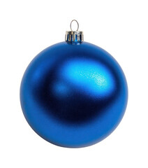 PNG Shiny blue Christmas ornament ball