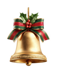 PNG Festive golden bell decoration