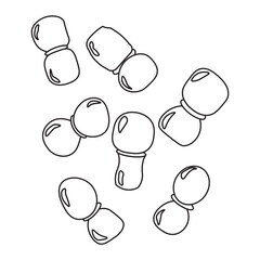 malassezia skin fungus line icon