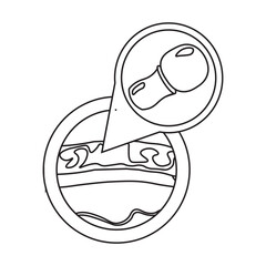 Tinea Versicolor Skin Disease line icon