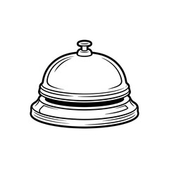 A call bell illustration vector style coloring page