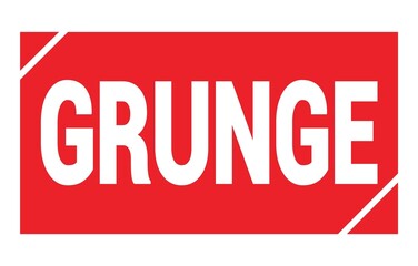 GRUNGE text written on red stamp sign.