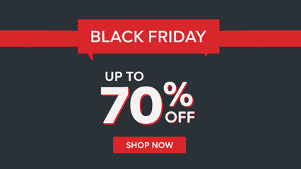Black Friday deals up to 70% off now, grab amazing discounts with this eye-catching seasonal marketing graphic, perfect for online sales announcements