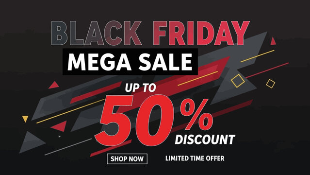 Don't miss out on Black Friday Mega Sale with up to 50 percent discount, limited time offer to shop now for deals and promotions on everything!