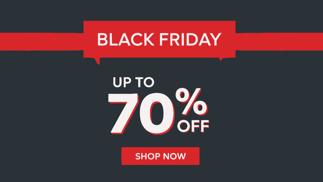 Black Friday deals up to 70% off now, grab amazing discounts with this eye-catching seasonal marketing graphic, perfect for online sales announcements