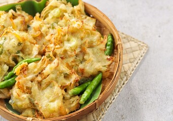 Bakwan Sayur is a fried food made from vegetables and wheat flour which is commonly found in Indonesia