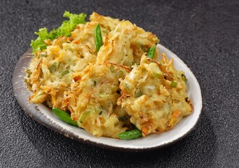Bakwan Sayur is a fried food made from vegetables and wheat flour which is commonly found in Indonesia