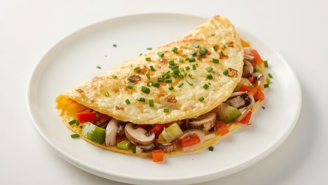 omelette with vegetables and mushrooms