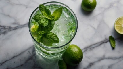 Fototapeta premium mojito cocktail with lime
