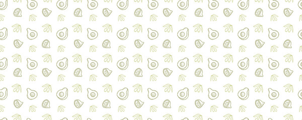 avocado, lemon, olive background - 1