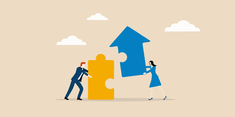 Teamwork and collaboration building a successful future together