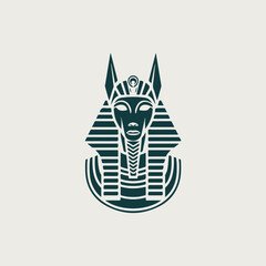 vector illustration of a egyptian farao