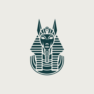 vector illustration of a egyptian farao