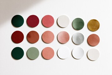 High-quality holiday palette layout with isolated color swatches ideal for designers creating seasonal graphics and festive templates.