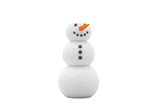 Festive Snowman Isolated in Transparent Image for Winter Fun