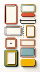 set of colorful vector banners