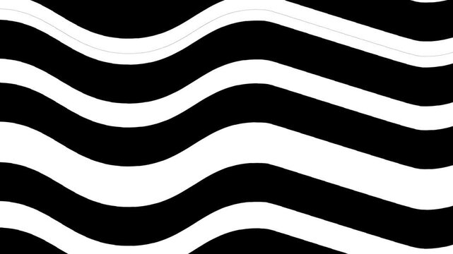 wave animation black and white abstract background