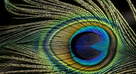 Obraz premium peacock feather close up