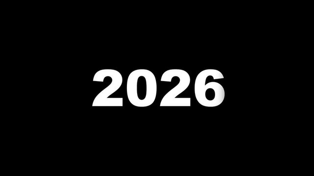 Year 2000 to 2026 timeline counter animation on black background