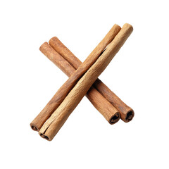 Cinnamon sticks isolated on black background