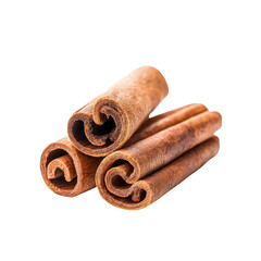 Three cinnamon sticks on black background