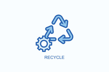 Recycle Icon Or Logo Isolated Vector Illustration