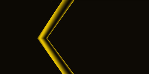 Yellow angle arrow overlap vector background on black space for text and message artwork design.vector.eps.10