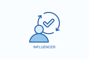 Influencer Icon Or Logo Isolated Vector Illustration