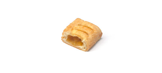 Apple pie on white background