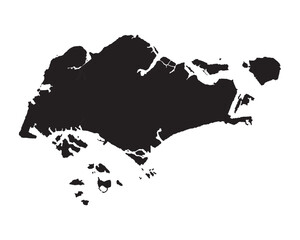 Singapore map vector