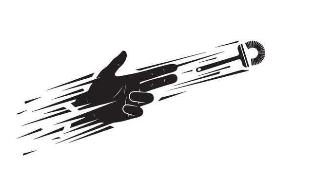 Cleaning power unleashed with a brush shot from a hand gun, a bold statement for spotless homes and innovative cleaning solutions, perfect for ads and creative campaigns