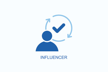 Influencer Icon Or Logo Isolated Vector Illustration