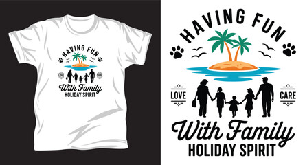 Family graphic vector T shirt design print.